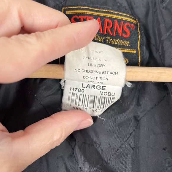 Stearns Dry Wear Hunting Jacket Mens Sz Large Realtree Camo Hardwoods Snap - Picture 5 of 9